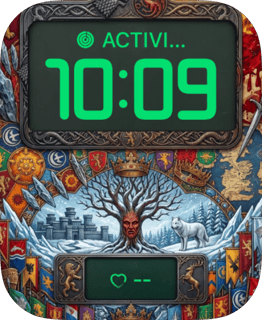 Game of Thrones Realm watch face preview for Apple Watch
