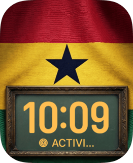 Ghana Flag watch face preview for Apple Watch