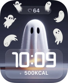 Ghost Parade watch face preview for Apple Watch