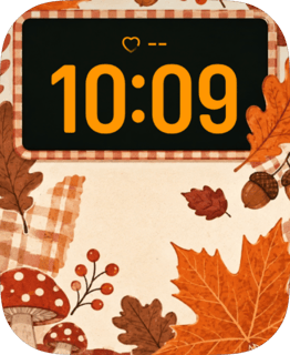 Gingham Harvest Apple Watch face - Nature