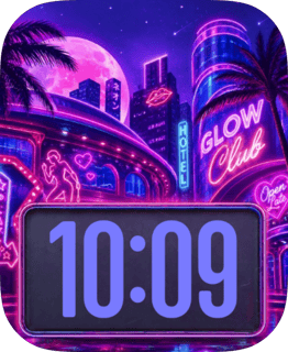 Glow Club watch face preview for Apple Watch