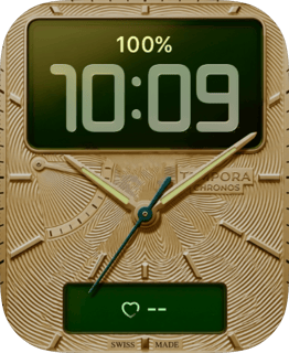 Golden Chronos watch face preview for Apple Watch