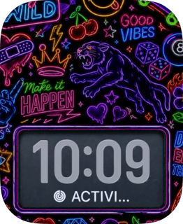 Panther Vibes watch face preview for Apple Watch