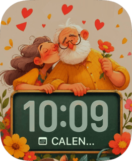Grandpa Love Hearts watch face preview for Apple Watch