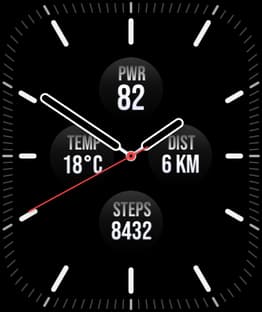 Graphite watch face preview image for Apple Watch