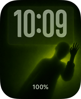 Green Shadow watch face preview image for Apple Watch