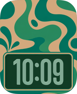 Green Waves watch face preview for Apple Watch