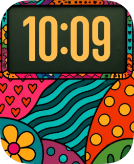 Groovy Garden watch face preview for Apple Watch