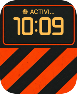 Hazard Stripes watch face preview image for Apple Watch