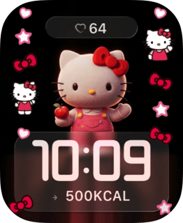 Hello Kitty Sparkle Charm watch face preview for Apple Watch