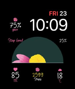 In Bloom watch face preview image for Apple Watch