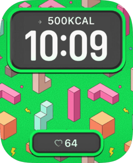 Isometric Candy Blocks watch face preview for Apple Watch