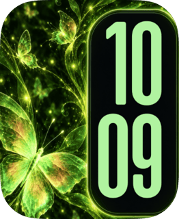 Jade Butterfly watch face preview image for Apple Watch