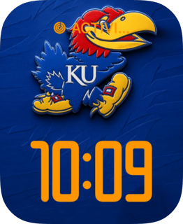 Jayhawks watch face preview for Apple Watch