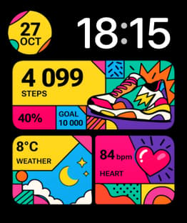 Just for Kicks watch face preview image for Apple Watch