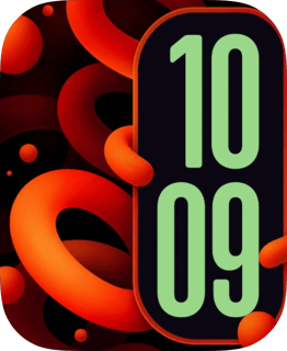 Lava Ribbon watch face preview for Apple Watch