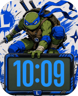 Leonardo Turtle Slash watch face preview for Apple Watch