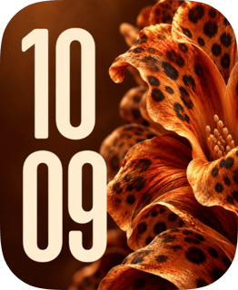 Leopard Bloom watch face preview image for Apple Watch