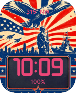 Liberty Tribute watch face preview for Apple Watch