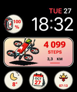 Liftoff watch face preview image for Apple Watch