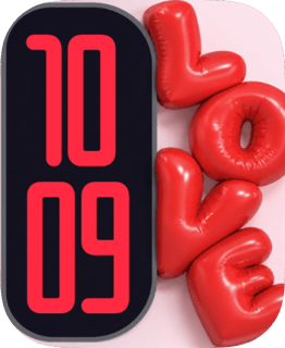 Love Balloons watch face preview image for Apple Watch