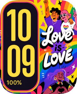 Pride watch face preview for Apple Watch