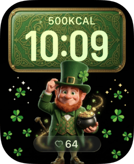 Lucky Leprechaun watch face preview for Apple Watch