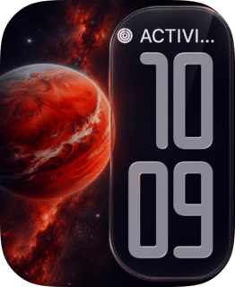 Marbled Ember Apple Watch face - Space and Sci-Fi