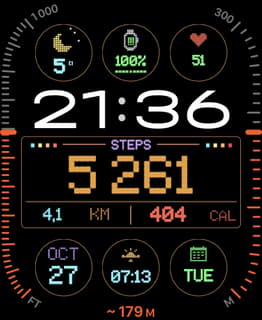 Marquee watch face preview image for Apple Watch