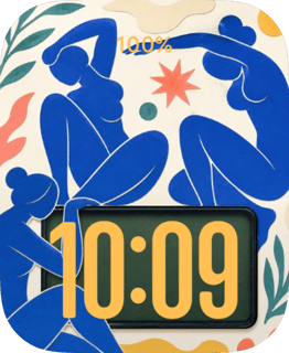 Matisse Blue Cutout watch face preview for Apple Watch