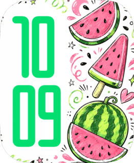 Melon Pops watch face preview for Apple Watch