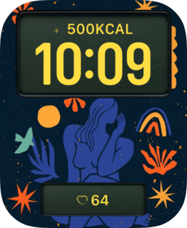 Midnight Garden watch face preview for Apple Watch