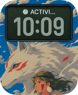 Mononoke Wolf Spirit watch face preview for Apple Watch