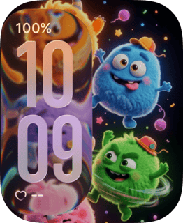 Monster Orbit watch face preview for Apple Watch