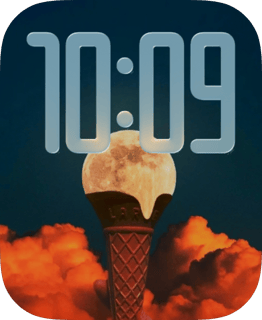 Moon Melt watch face preview image for Apple Watch