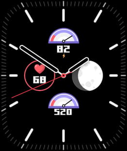 Moonlighting watch face preview image for Apple Watch