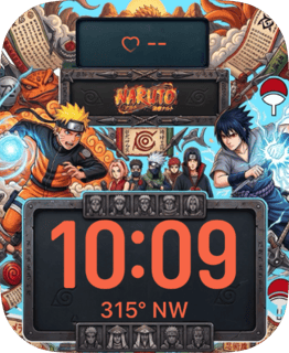 Naruto Shinobi Squad watch face preview for Apple Watch
