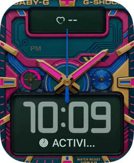 Neon Baby-G watch face preview for Apple Watch