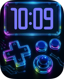 Neon Joystick Apple Watch face - Video Games