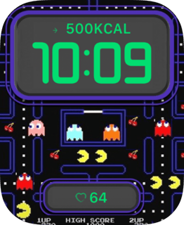 Neon Maze Chase watch face preview for Apple Watch