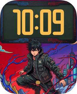 Neon Ronin watch face preview for Apple Watch