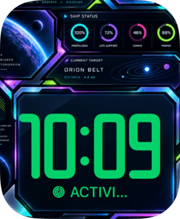 Neon Voyage Apple Watch face - Space and Sci-Fi