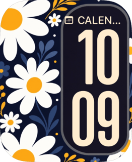 Night Daisies watch face preview for Apple Watch