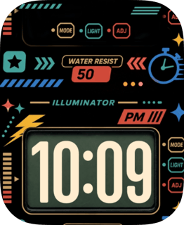 Night Module watch face preview for Apple Watch