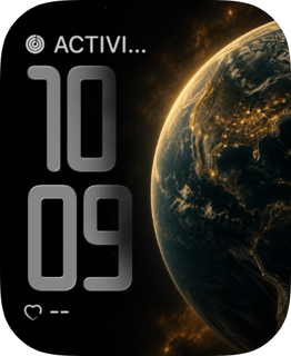 Nightside Earth Apple Watch face - Space and Sci-Fi