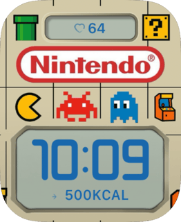 Nintendo Pixel Icons watch face preview for Apple Watch