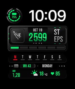 Nova Stride watch face preview image for Apple Watch