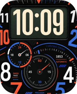 Number Dash watch face preview for Apple Watch