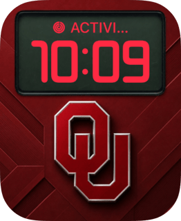 Oklahoma Sooners watch face preview for Apple Watch