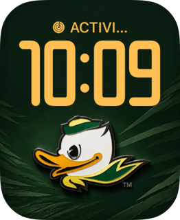 Oregon Ducks watch face preview for Apple Watch